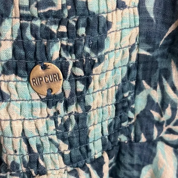 Rip Curl Tropical Leaf Print Spaghetti Strap Mini Dress - Picture 6 of 9